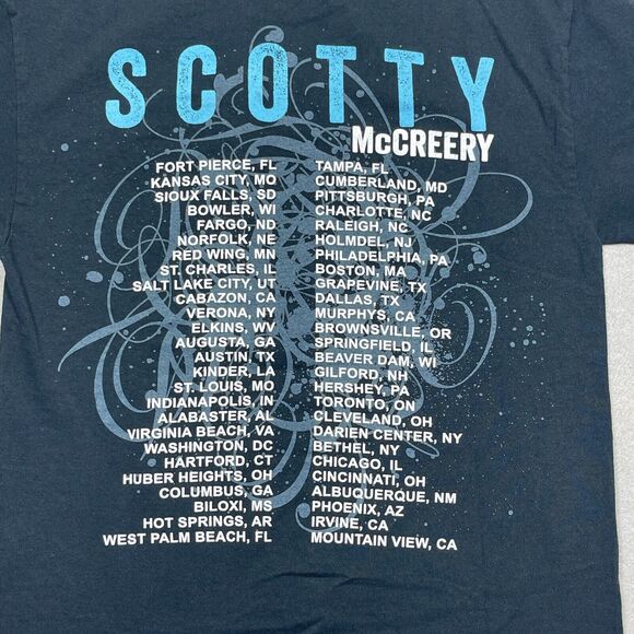 Scotty‎ McCreery Shirt Men Small See You Tonight Tour Country Concert Black - Picture 7 of 8